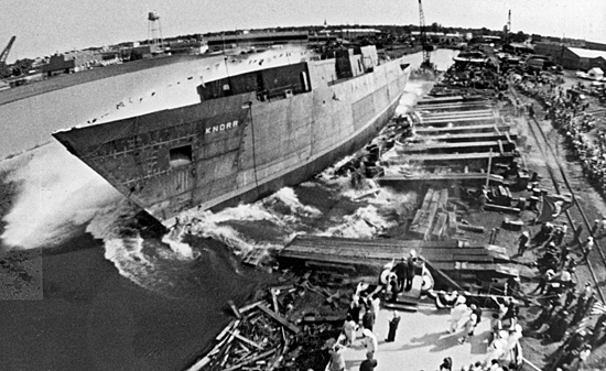launching of the R/V Knorr