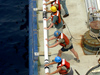 sediment core retrieval from Knorr