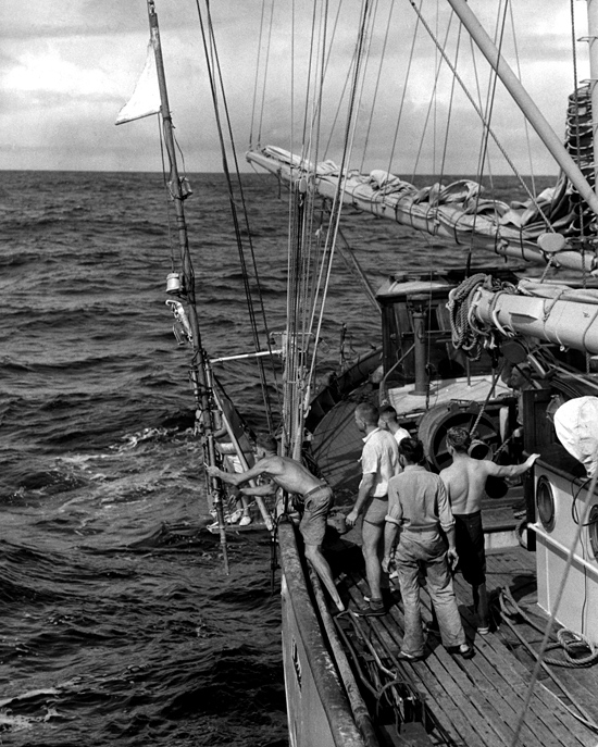 Deployment of an underwater camera off R/V Atlantis