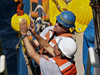 Ken Rand and Diego Mello (foreground) working on deck of R/V Oceanus.
