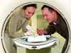 Andone Lavery in CT scan lab