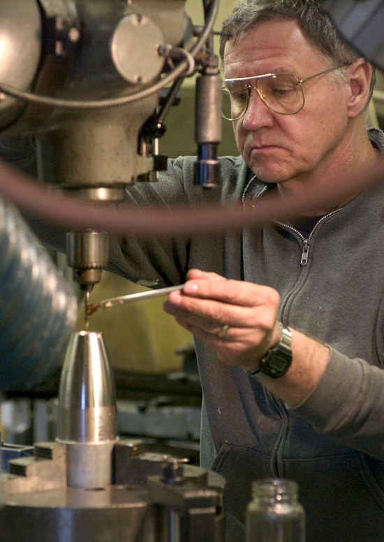 Rene Kokmeyer in the machine shop