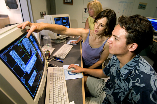 Anne Cohen and Summer Student Fellow Nicholas Jachowski.