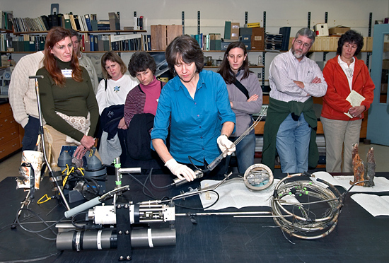 Meg Tivey with high school science teachers