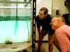 Summer Student Fellow with Jack Whitehead in lab.