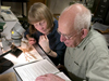 Pam Polloni and Dick Backus in the Herbarium.