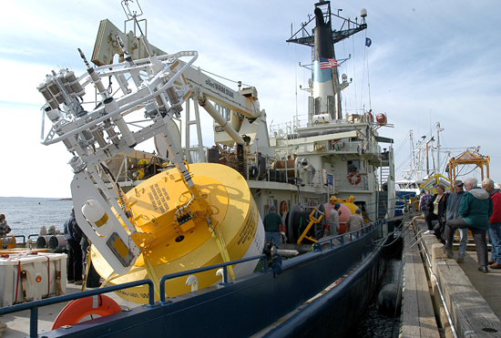 R/V Oceanus departure to cruise to and back from Bermuda.
