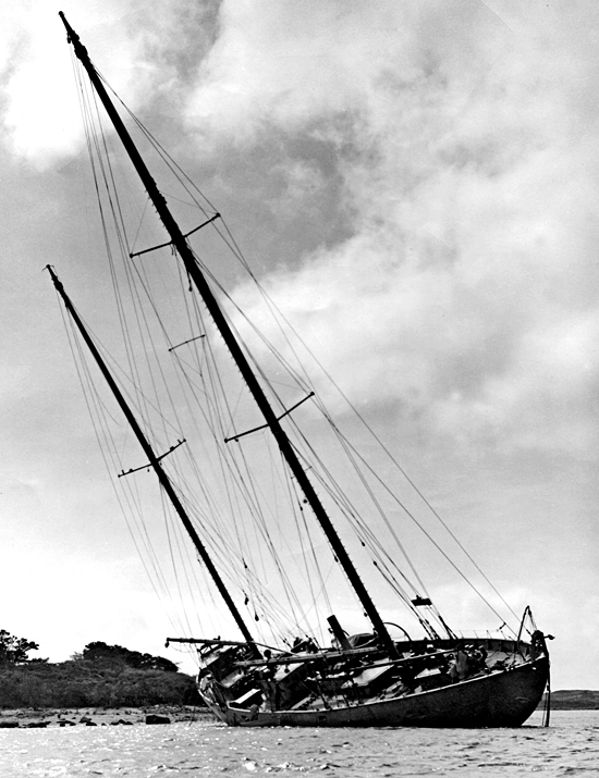 Atlantis was, for all practical purposes, high and dry in 6 to 7 feet of water.