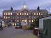 Bigelow Laboratory lit up at dusk.