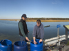 WHOI Associate Scientist Matt Charrette (left) and Research Assistant Matt Allen.