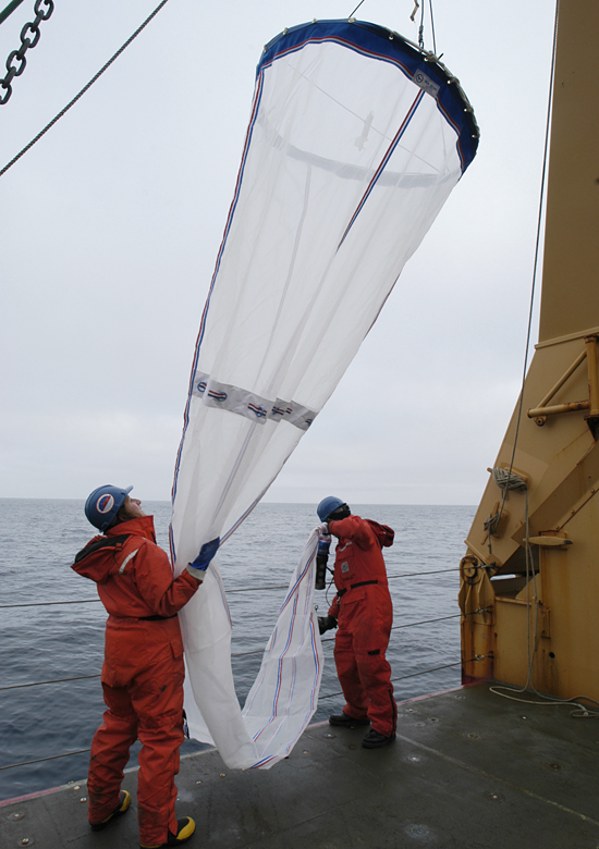Carin Ashjian and Marine Science Technician Daniel Gaona.