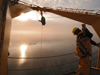 CTD cast in low Arctic light during 2005 Beaufort Gyre cruise