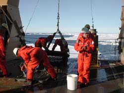 scientists and crew aboard the maiden voyage of the U.S. icebreaker Healy