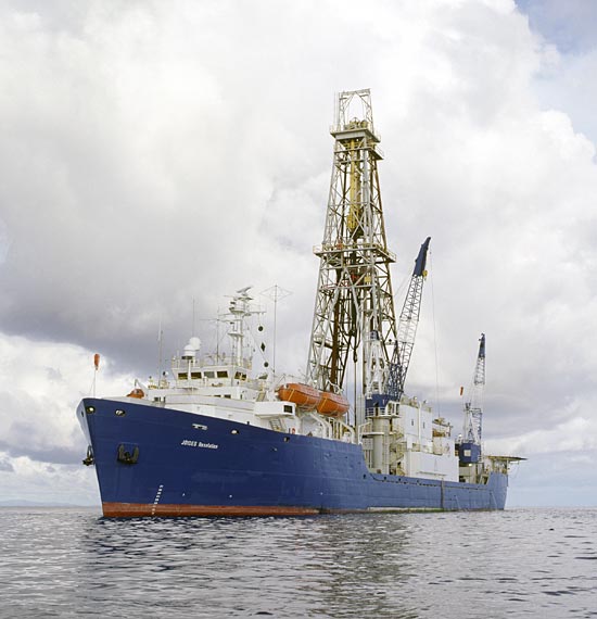 the research vessel JOIDES Resolution