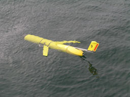WHOI glider in the water