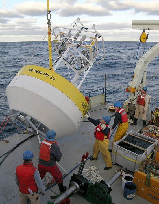 CLIMODE buoy prepares for deployment