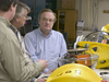 John Collins, Beecher Wooding, and Bob Detrick in the WHOI OBS lab.