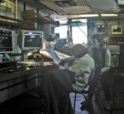 Bower and Lozier on ship