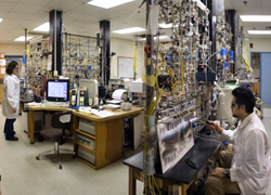 The National Ocean Sciences Accelerator Mass Spectrometry Facility (NOSAMS) at WHOI provides analyses of 14C at natural abundance levels to the ocean sciences research community. 