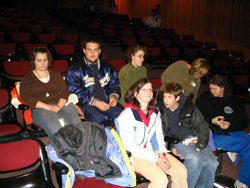 Students enjoying Amy Bower's lecture at the Boston Museum of Science.