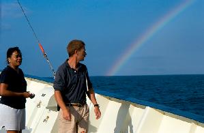 Dierdre Gibson (U. Conn) & Photographer Adam Geiger Admire a Rainbow