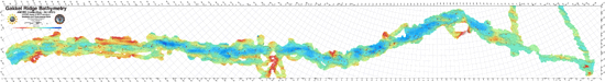 bathymetric map of the Gakkel Ridge