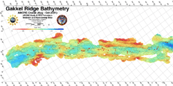 bathymetric map of the Gakkel Ridge