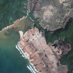 By January 2, 2005, the landscape of Gleebruk Village has been scoured by the violent tsunami surge.