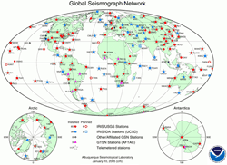 A global network of seismic monitoring instruments