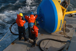prepare the Gumbymoor buoy for deployment