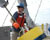 Dave Ralston, left, and Senior Research Assistant Jay Sisson, with a buoy recovered near the mouth of the Merrimack. 
