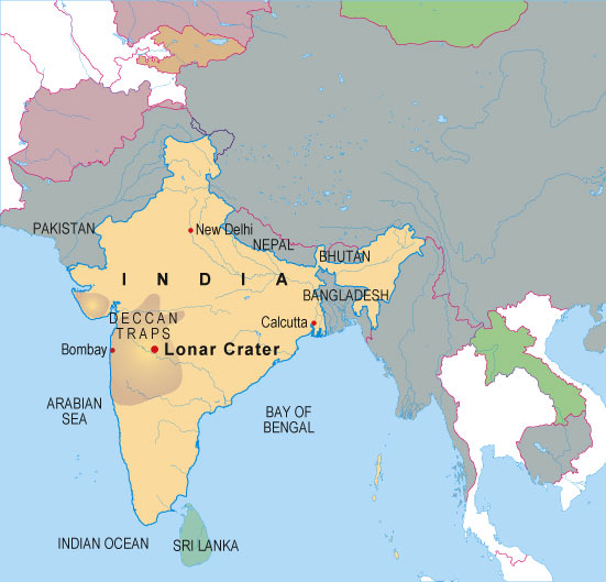 Location of Deccan Traps