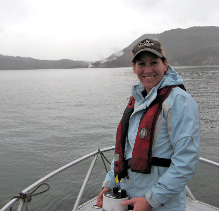 Amy Kukulya on Lake Rotomahana