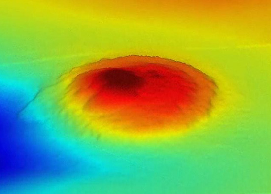 Asphalt Volcanoes on the Seafloor