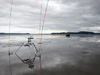 tripod at skagit tidal flat