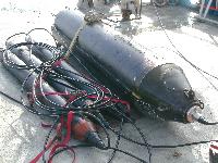 Photo of the towed EM system on deck