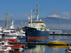 The Knorr at dock in Reykjavik harbor just before starting cruise KN189-04.