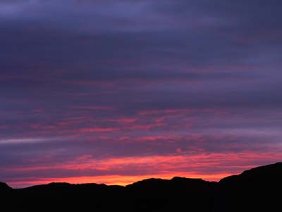 sun sets
