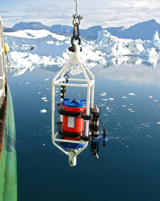 adcp and ctd being deployed