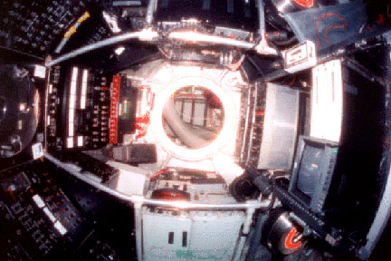 Looking up at the hatch