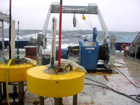 Clap traps awaiting deployment during Vertigo cruise in 2005.