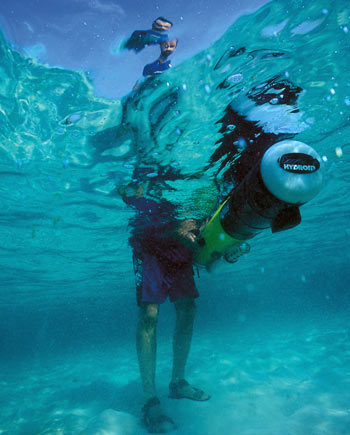 launching the underwater vehicle remus