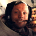 Neil Armstrong in space capsule
