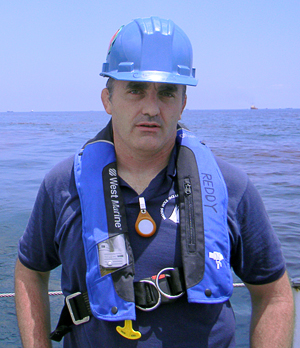 Chris Reddy near Deepwater Horizon
