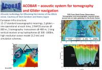 Arctic tomography, glider navigation experiment