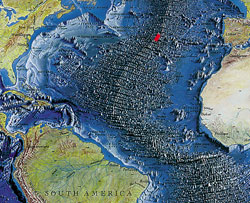 Physiographic map of the North Atlantic Ocean by Bruce C. Heezen and Marie Tharp