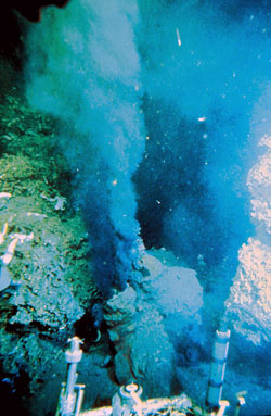 first black-smoker chimney ever seen by humans