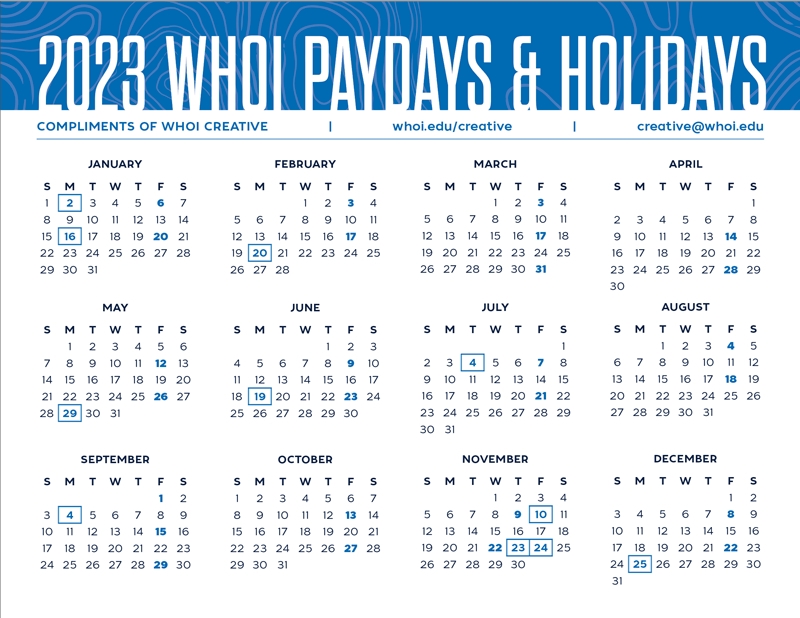 payroll calendar - click for PDF