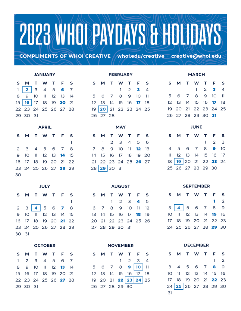 payroll calendar - click for PDF