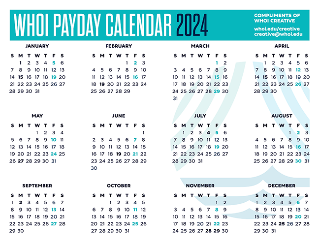 payroll calendar - click for PDF